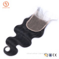Silk and soft brazilian hair lace closure 100% human unprocessed brazilian hair closure